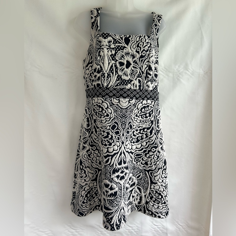 Anthropologie Black & White Knit Dress